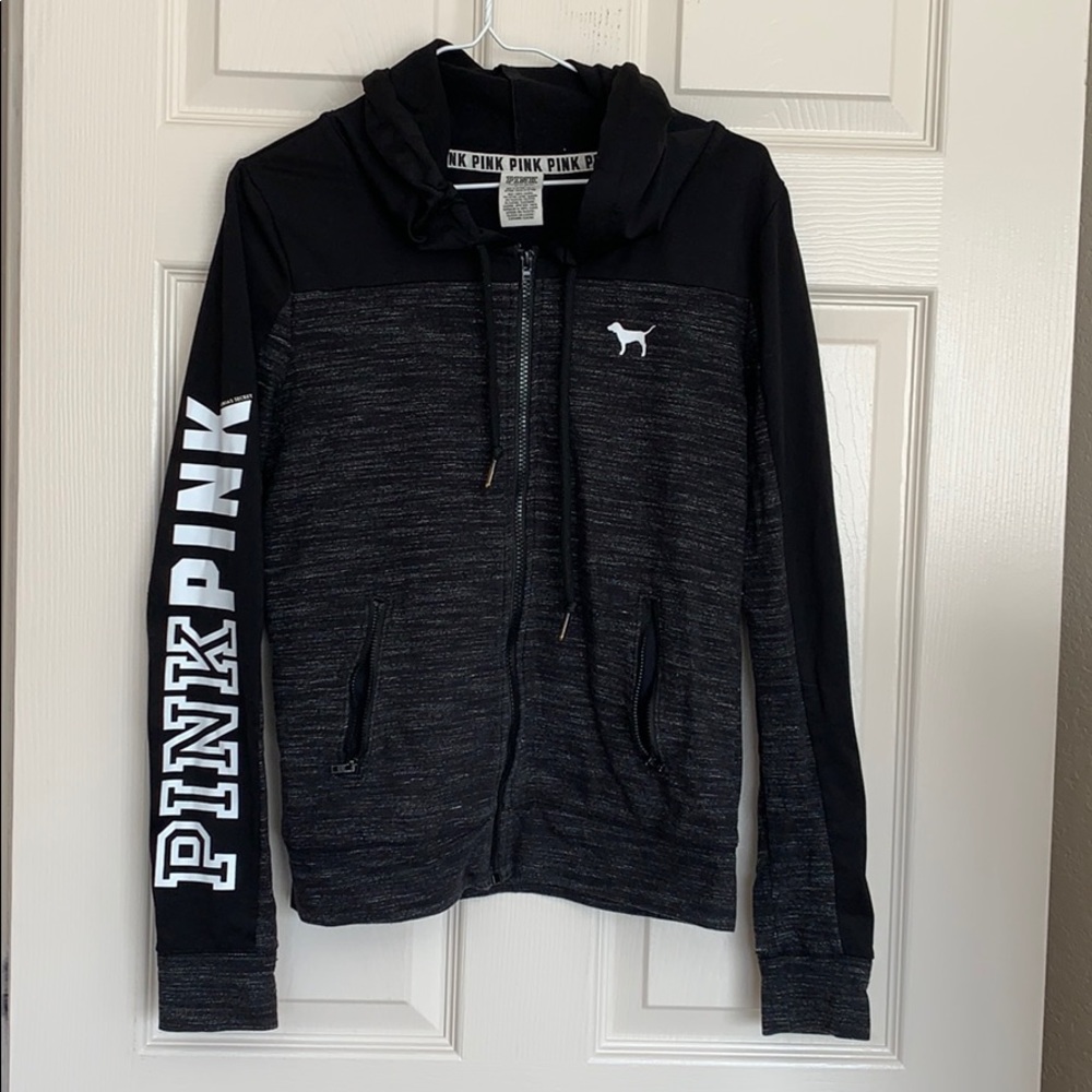 VS PINK zip up jacket with zipper pockets